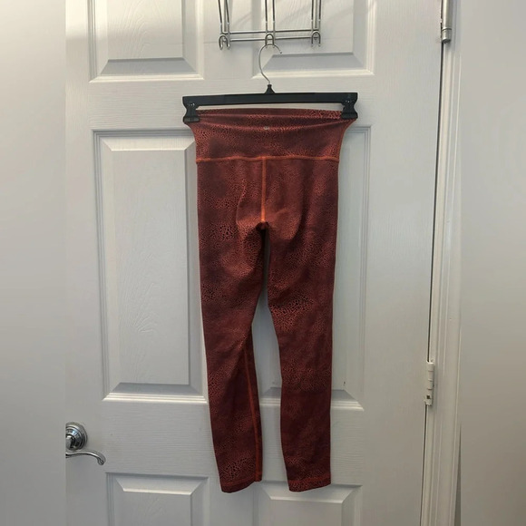 ! Lululemon Wunder Train High Rise Tight Crackle Glaze Vintage Orange Lark… - Picture 3 of 6